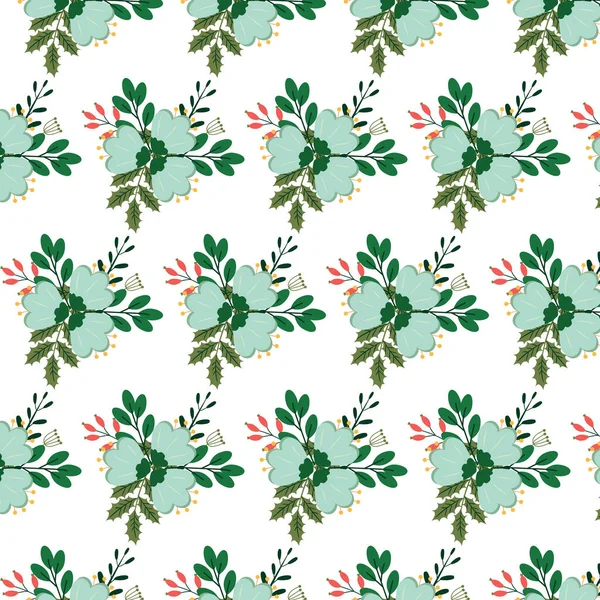 Floral pattern. Pretty flowers on white background. Printing with small flowers. Ditsy print. Seamless vector texture. Spring bouquet.