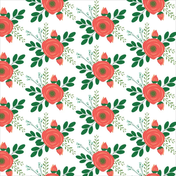 Floral Pattern Pretty Flowers White Background Printing Small Flowers Ditsy — ストックベクタ