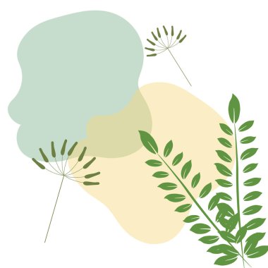 Abstract flower background vector. Botanical wall arts with abstract leaves and floral. Abstract Plant Art design for print, cover, wallpaper, Minimal and natural wall art.