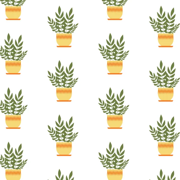 Colorful Cute Seamless Pattern Pastel Colored Flowerpots Flowers Pots Potted — Stockový vektor