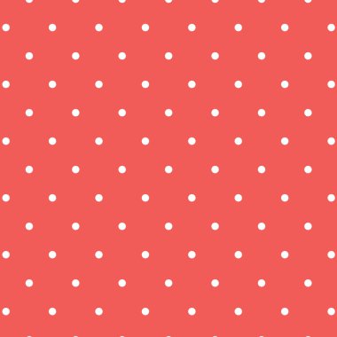Seamless Polka dot background. Seamless Polka dot background. White and red. Vector.