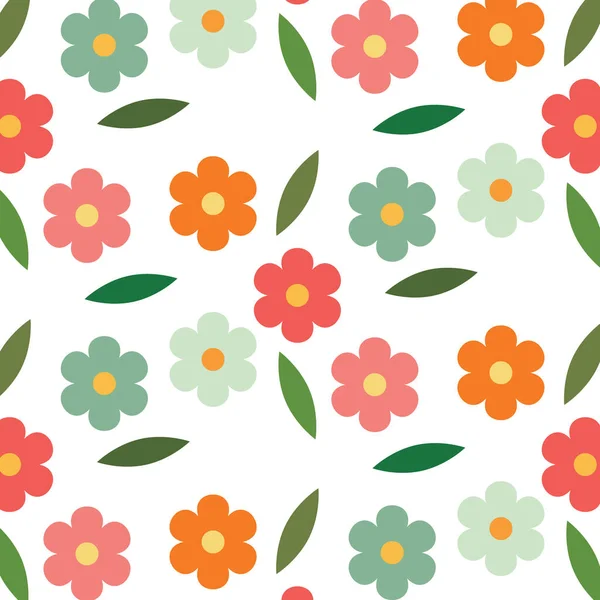 Colorfull seamless pattern with flowers