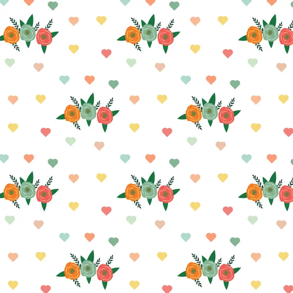 Colorfull Seamless Pattern Flowers — ストックベクタ