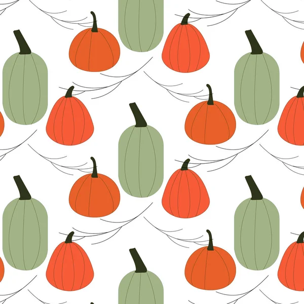 Cute Seamless Background Pumpkins — Stock vektor