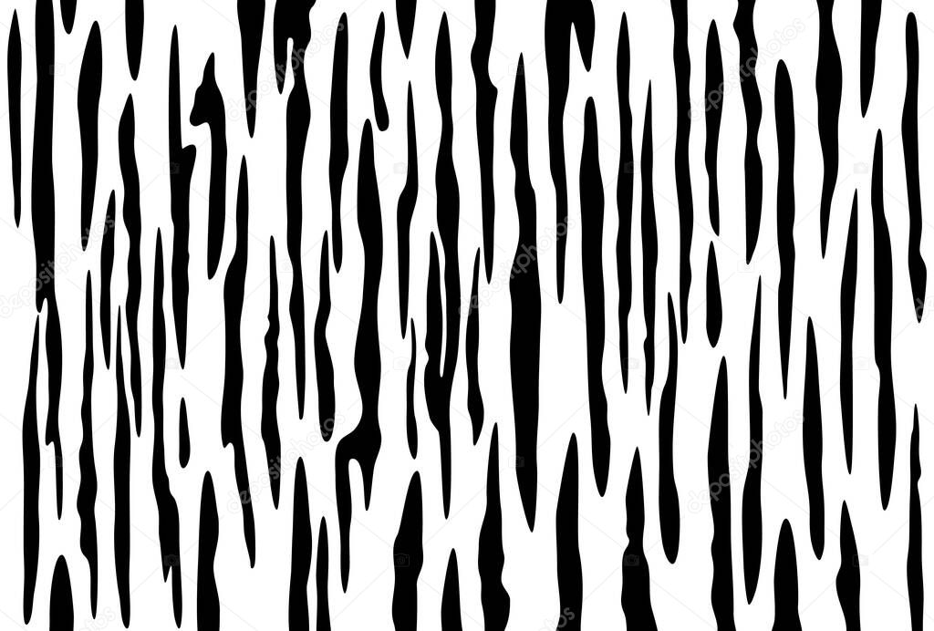 Black and white tiger pattern illustration