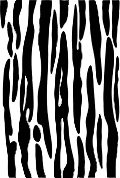 Postcard Sized Black White Tiger Pattern Vertical Design Postcard Template — Stock Photo, Image