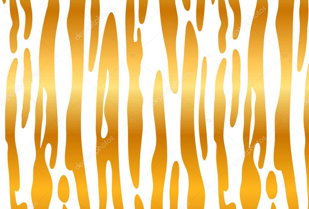 Bright golden tiger pattern illustration. Tiger pattern illustrations that can be used as backgrounds and wallpapers for postcards and web materials. 