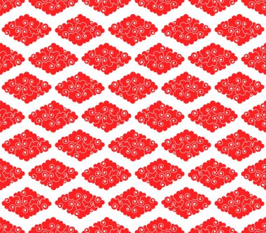 Çin usulü geleneksel bulut deseni çizimi. Geleneksel bulut deseni tasviri. Çin ve Tayvan gibi geleneksel bir doğu kültürü örneğidir. Tasarım arka planı olarak kullanılabilir. 