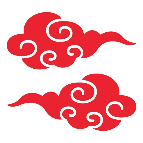 中国風の伝統的な雲のイラスト アイコン アイコンやシンボルとして使える雲のセットのイラストです — ストック写真