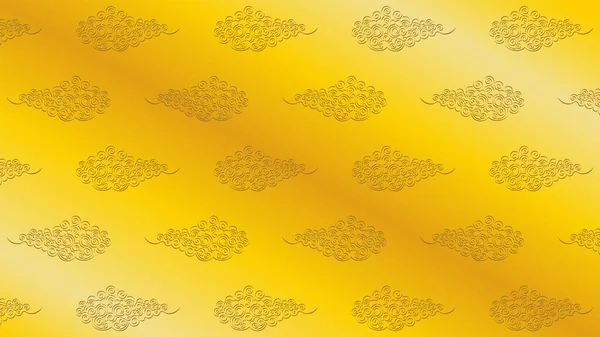 用抽象的云彩说明金色的背景 一种中国风格的装饰云彩图解 可用作设计背景 — 图库照片