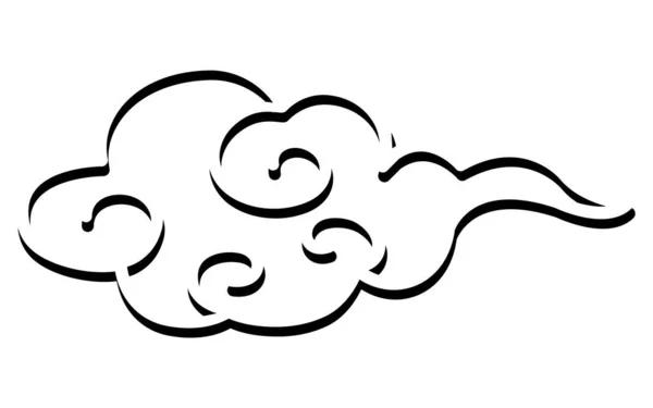 Estilo Chinês Tradicional Padrão Nuvem Ilustration Uma Ilustração Nuvens Estilo — Fotografia de Stock
