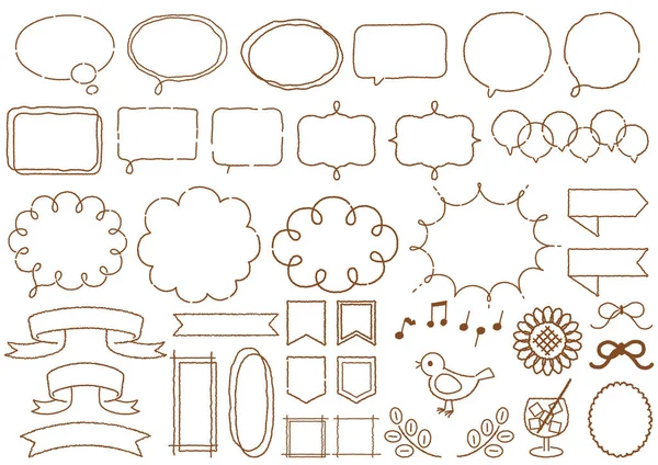Set Illustration Simple Hand Drawn Speech Bubble Illustration Can Used — стоковое фото