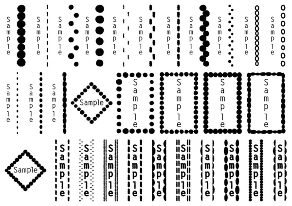 Zestaw Czarno Białych Ilustracji Ręcznie Rysowanych Linii Dekoracyjnych Ram Dekoracyjnych — Zdjęcie stockowe