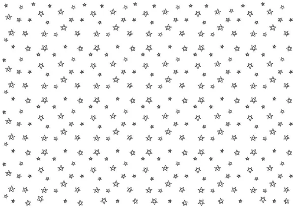Black White Illustration Stars Background Illustration Design Simple Line Drawings — Wektor stockowy