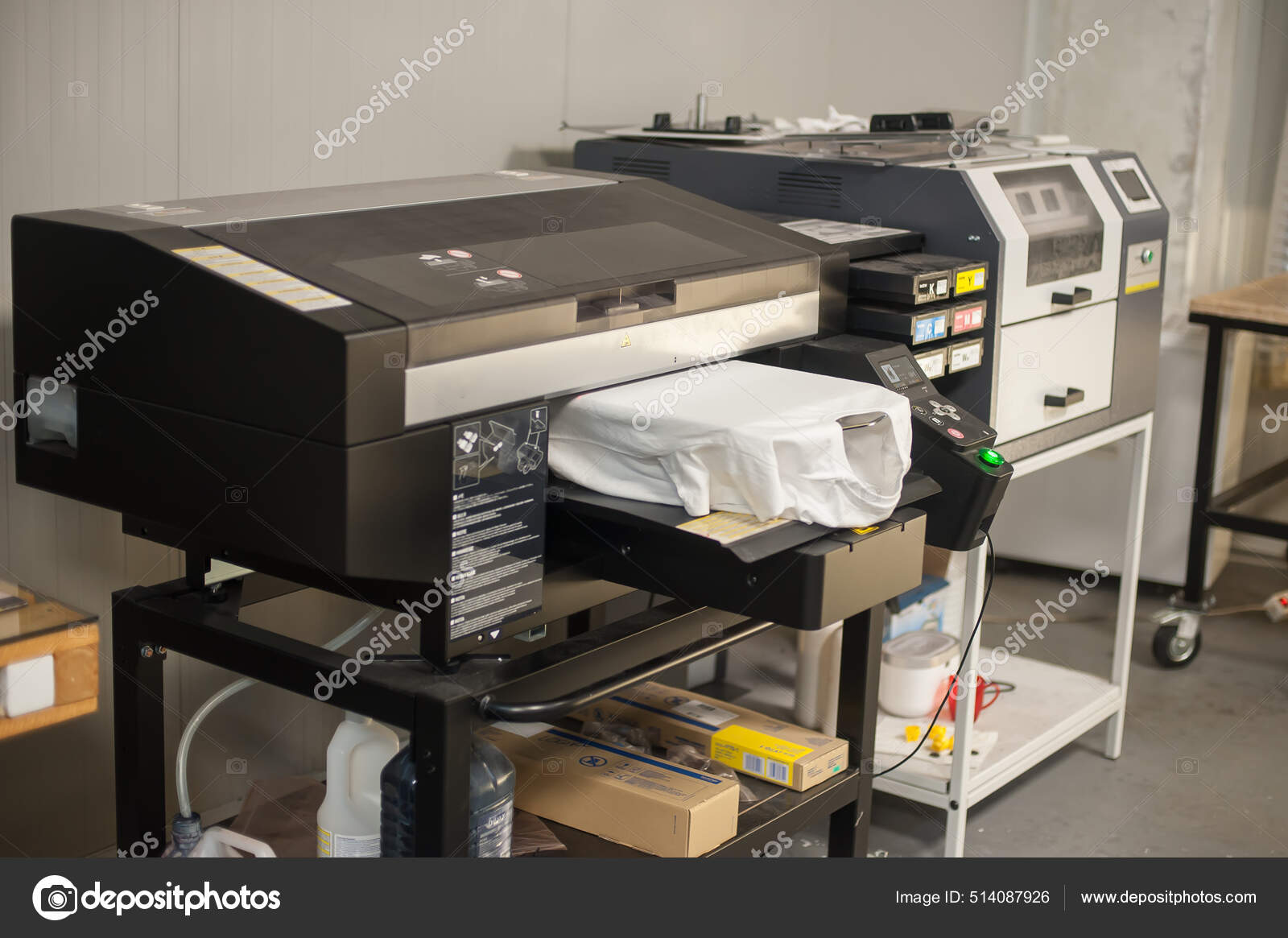 Digital Shirt Printing Heat Press Machine Printing Production Shop