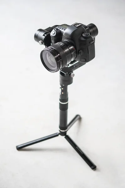 Câmera Filme Tripé Gravação Equipamentos Digitais Profissionais Estúdio Foco Câmera — Fotografia de Stock