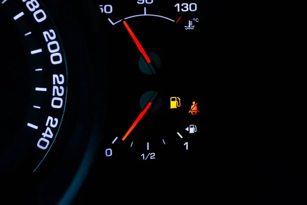 Fuel Gauge Empty Tank Photo Counter — Stock Photo, Image