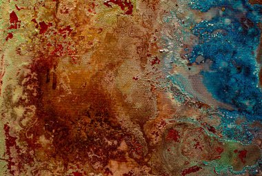 Oksitlenmiş bakır, soyut sanatsal arkaplan