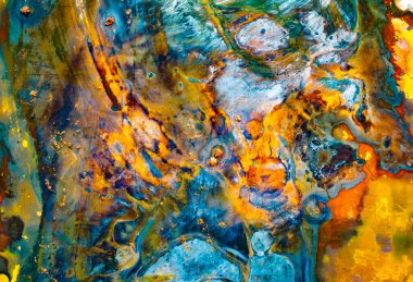 çizgilerin ve lekelerin renkli soyutlanması