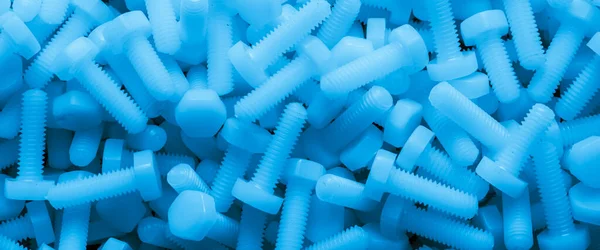 Plastic Screws Macro Photo Background Texture — Stockfoto