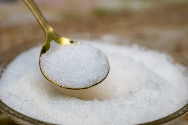 Sugar Teaspoon Sugar Bowl Spoon — Stock Photo, Image