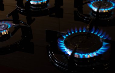 Gaz ocağı ocağı alevleri