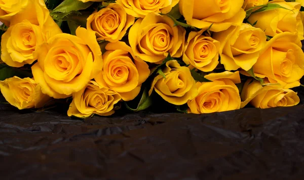 Жовті Квіти Букет Троянд — стокове фото