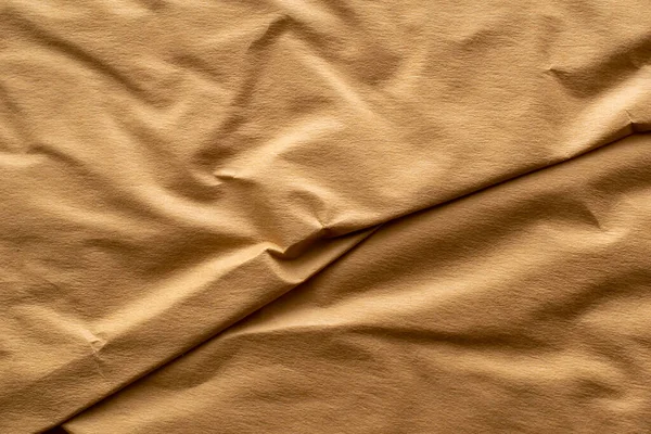 Brown Crinkled Paper Background Texture — Photo