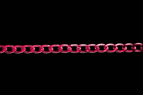 Red Chain Links Black Background — Stock Fotó