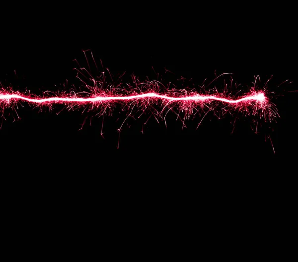Red Sparks Dark Lines Glowing Sparks — Stock Photo, Image