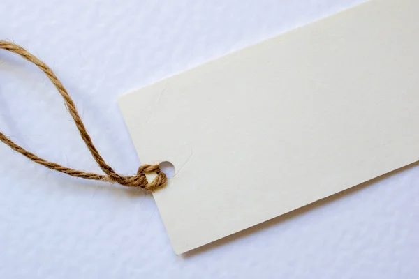 White Card String White Background Place Text Royalty Free Stock Photos