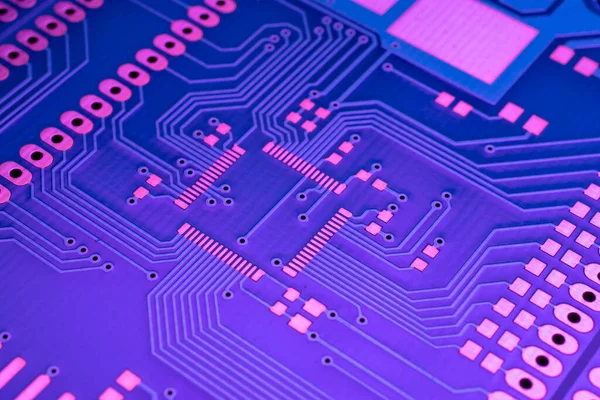 Printed Circuit Layout Tracks — Stock Photo, Image