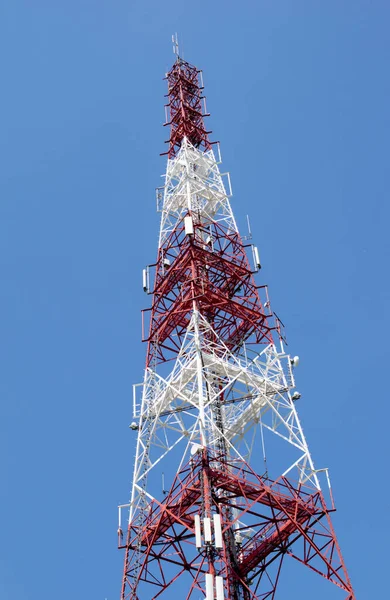 Torre Telecomunicaciones Celular Estación Base Macro Equipo Telecomunicaciones Red Radio — Foto de Stock
