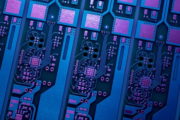 Printed Circuit Board Blue — Stock Photo, Image