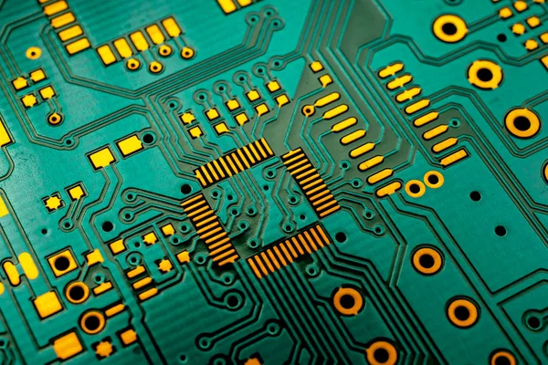 Printed Circuit Board Green — Fotografia de Stock