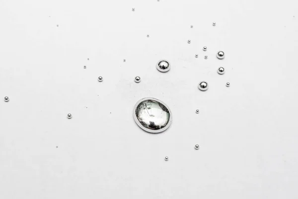 Drops Metallic Liquid Mercury — Zdjęcie stockowe