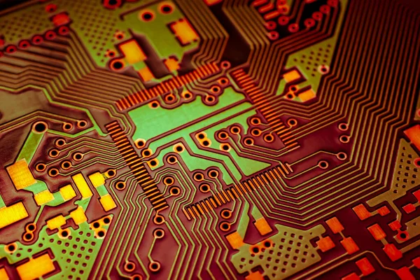 Printed Circuit Board Blue — Stock Photo, Image