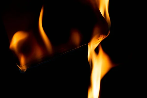 Burning Plastic Close Plastic Burning Melts Drips — Foto Stock