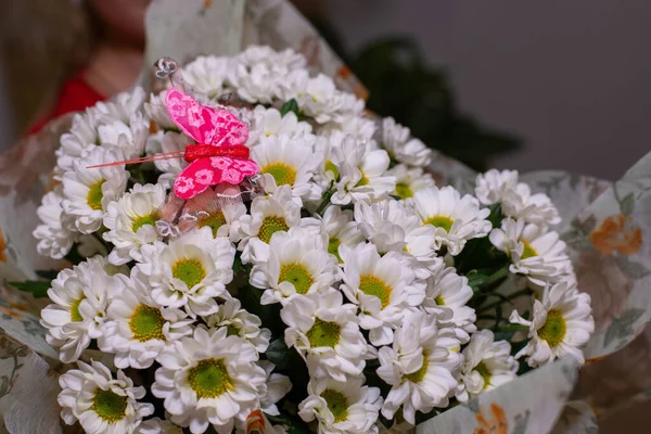 Nahaufnahme Von Schönen Strauß Blühender Blumen — Stockfoto