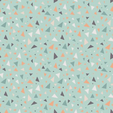 Kusursuz desenli üçgen şekilli mavi üzerine pastel