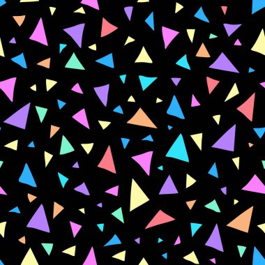 Kusursuz desenli üçgen şekilli neon rengi