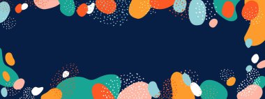 yatay arkaplan soyut şekil koyu mavi üzerinde parlak