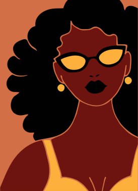 Afro-Amerikan kız portresi