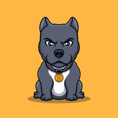 Bulldog Kripto Yaratıcı Çizgi Film Logosu Tasarımı