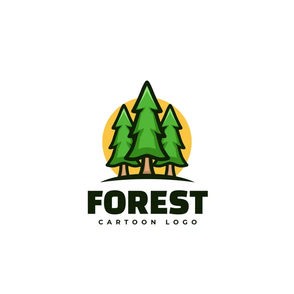 Bosque Verde Diseño Logo Creativo Selva Medio Ambiente — Archivo Imágenes Vectoriales