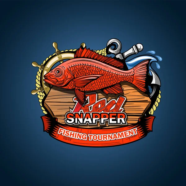 Logo Illustration Pour Une Équipe Pêcheurs Une Boutique Avec Inscription — Image vectorielle