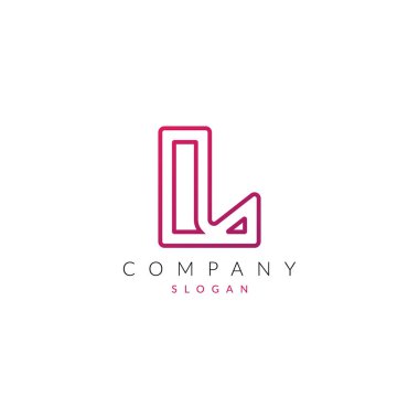 Yaratıcı ve Modern L Letter logosu Simge vektör ögesi