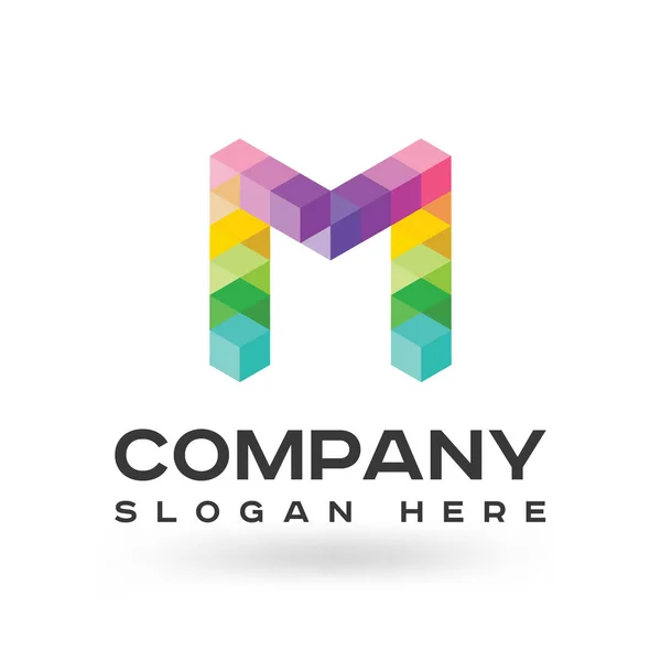 Colorido Letter Logo Icon Vector Template Elementos Moderno Corporativo Moderno — Vetor de Stock