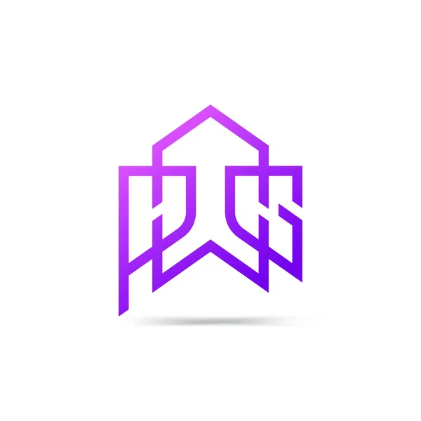 Herhangi Bir Şirket Için Yaratıcı Pawg Harf Logosu — Stok Vektör