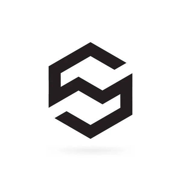 Современный Creative Unique Письмо Логотип Иконка Дизайн Векторный Шаблон — стоковый вектор